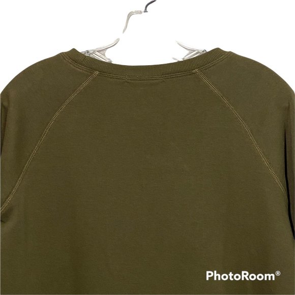 Rebecca Minkoff "I Feel Love" Sweatshirt Olive Green Cropped Women's Size M - Picture 5 of 12